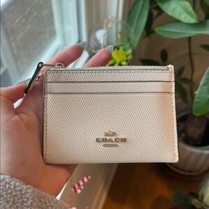 Coach Cream Leather Key Holder